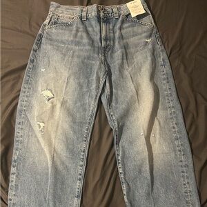 Madewell Light Blue Distressed Women’s Balloon Jeans